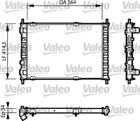 Valeo 732787 - Radiators, Motora dzesēšanas sistēma autodraugiem.lv