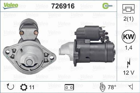 Valeo 726916 - Starteris autodraugiem.lv