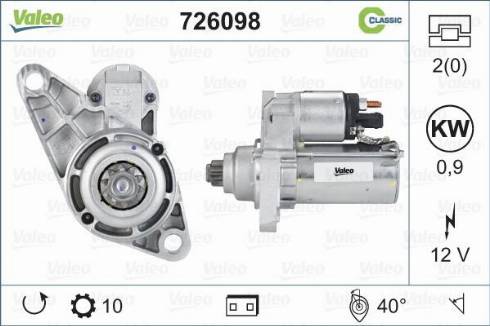 Valeo 726098 - Starteris autodraugiem.lv