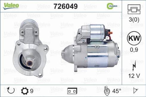 Valeo 726049 - Starteris autodraugiem.lv