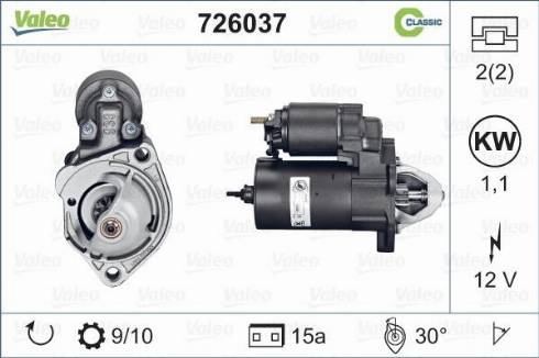 Valeo 726037 - Starteris autodraugiem.lv