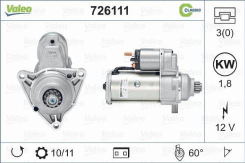 Valeo 726111 - Starteris autodraugiem.lv