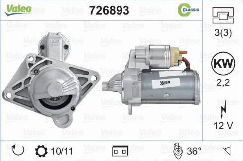 Valeo 726893 - Starteris autodraugiem.lv