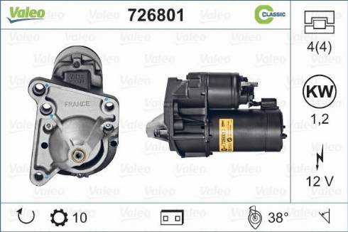 Valeo 726801 - Starteris autodraugiem.lv