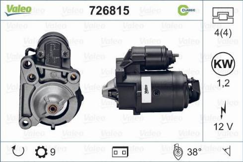 Valeo 726815 - Starteris autodraugiem.lv