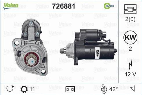 Valeo 726881 - Starteris autodraugiem.lv