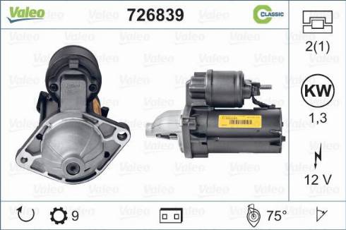 Valeo 726839 - Starteris autodraugiem.lv