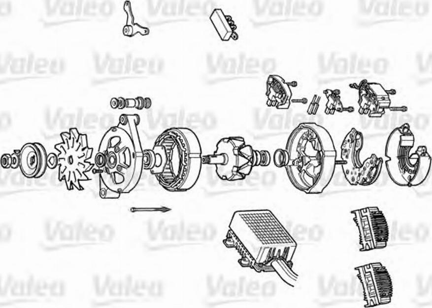 Valeo A14N103 - Ģeneratora sprieguma regulators autodraugiem.lv