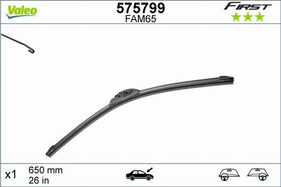 Valeo VFAM65 - Stikla tīrītāja slotiņa autodraugiem.lv