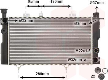 Van Wezel 40002096 - Radiators, Motora dzesēšanas sistēma autodraugiem.lv