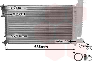 Van Wezel 40002140 - Radiators, Motora dzesēšanas sistēma autodraugiem.lv