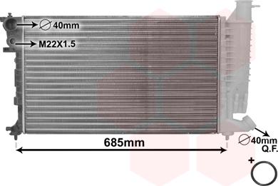 Van Wezel 40002141 - Radiators, Motora dzesēšanas sistēma autodraugiem.lv