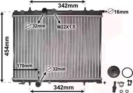 Ava Quality Cooling PE2189 - Radiators, Motora dzesēšanas sistēma autodraugiem.lv