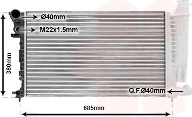 Van Wezel 40002136 - Radiators, Motora dzesēšanas sistēma autodraugiem.lv