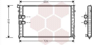 Van Wezel 40002176 - Radiators, Motora dzesēšanas sistēma autodraugiem.lv