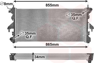 Van Wezel 40002308 - Radiators, Motora dzesēšanas sistēma autodraugiem.lv