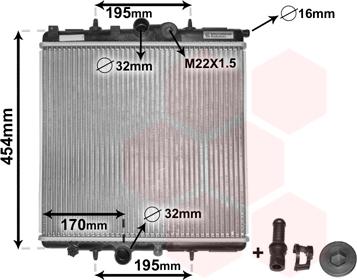 Van Wezel 40002243 - Radiators, Motora dzesēšanas sistēma autodraugiem.lv