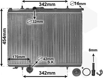 Van Wezel 40002210 - Radiators, Motora dzesēšanas sistēma autodraugiem.lv