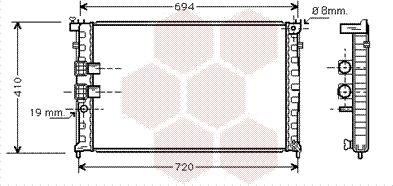 Van Wezel 40002231 - Radiators, Motora dzesēšanas sistēma autodraugiem.lv