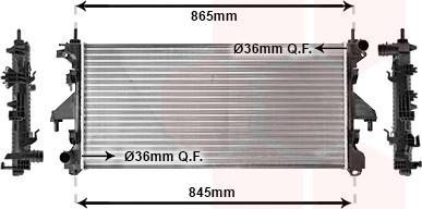 Van Wezel 40012305 - Radiators, Motora dzesēšanas sistēma autodraugiem.lv