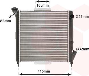 Van Wezel 43002063 - Radiators, Motora dzesēšanas sistēma autodraugiem.lv