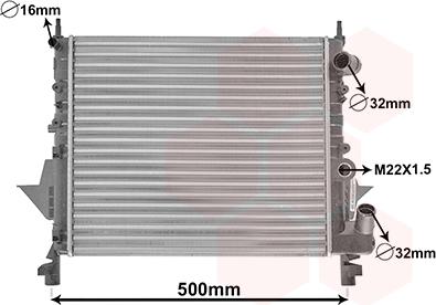 Van Wezel 43002158 - Radiators, Motora dzesēšanas sistēma autodraugiem.lv