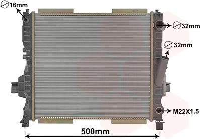 Van Wezel 43002167 - Radiators, Motora dzesēšanas sistēma autodraugiem.lv