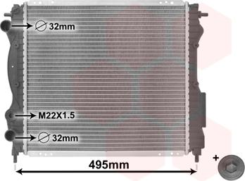 Van Wezel 43002129 - Radiators, Motora dzesēšanas sistēma autodraugiem.lv