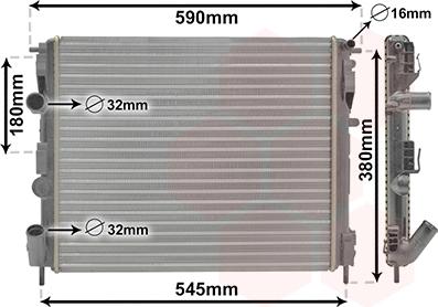 Van Wezel 43002272 - Radiators, Motora dzesēšanas sistēma autodraugiem.lv