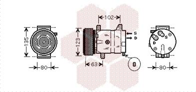 Van Wezel 4300K404 - Kompresors, Gaisa kond. sistēma autodraugiem.lv