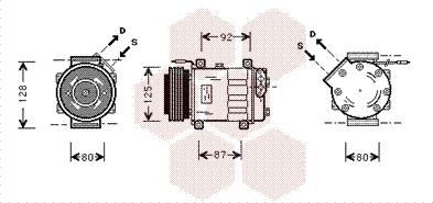 Van Wezel 4300K046 - Kompresors, Gaisa kond. sistēma autodraugiem.lv