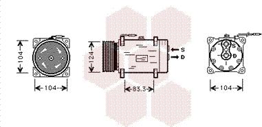 Van Wezel 4300K244 - Kompresors, Gaisa kond. sistēma autodraugiem.lv