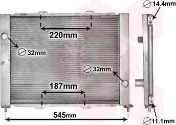 Van Wezel 4300M388 - Radiators, Motora dzesēšanas sistēma autodraugiem.lv