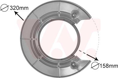 Van Wezel 4730374 - Dubļu sargs, Bremžu disks autodraugiem.lv