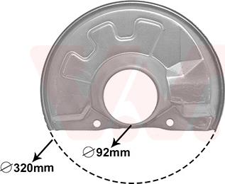 Van Wezel 5940371 - Dubļu sargs, Bremžu disks autodraugiem.lv