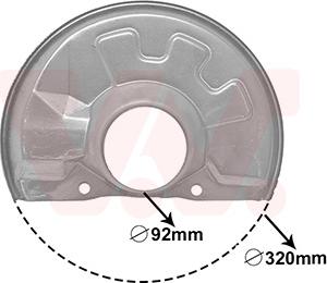 Van Wezel 5940372 - Dubļu sargs, Bremžu disks autodraugiem.lv