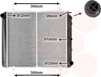 Van Wezel 59002038 - Radiators, Motora dzesēšanas sistēma autodraugiem.lv