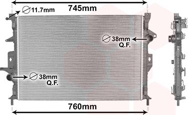 Van Wezel 59002186 - Radiators, Motora dzesēšanas sistēma autodraugiem.lv