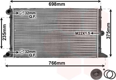 Van Wezel 58002188 - Radiators, Motora dzesēšanas sistēma autodraugiem.lv