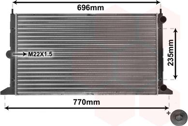 Van Wezel 58002134 - Radiators, Motora dzesēšanas sistēma autodraugiem.lv