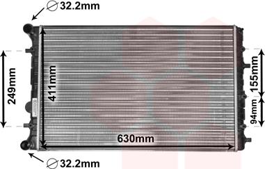 Van Wezel 58002347 - Radiators, Motora dzesēšanas sistēma autodraugiem.lv