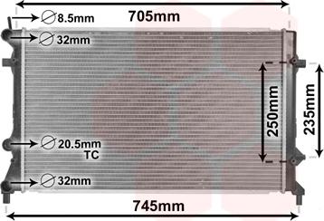 Van Wezel 58002359 - Radiators, Motora dzesēšanas sistēma autodraugiem.lv