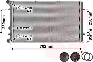 Van Wezel 58002217 - Radiators, Motora dzesēšanas sistēma autodraugiem.lv