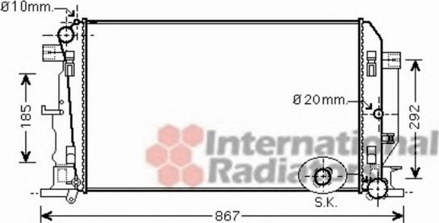 Van Wezel 58002282 - Radiators, Motora dzesēšanas sistēma autodraugiem.lv