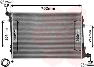 Van Wezel 58002224 - Radiators, Motora dzesēšanas sistēma autodraugiem.lv