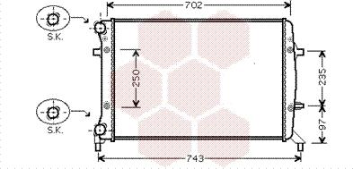 Van Wezel 58002272 - Radiators, Motora dzesēšanas sistēma autodraugiem.lv