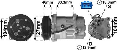 Van Wezel 5800K050 - Kompresors, Gaisa kond. sistēma autodraugiem.lv