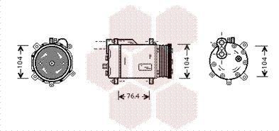 Van Wezel 5800K170 - Kompresors, Gaisa kond. sistēma autodraugiem.lv