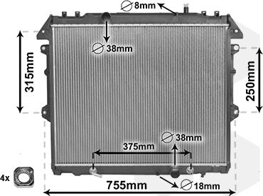 Van Wezel 53002496 - Radiators, Motora dzesēšanas sistēma autodraugiem.lv