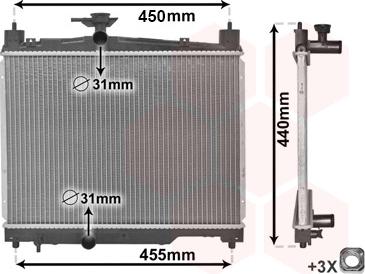 Van Wezel 53002251 - Radiators, Motora dzesēšanas sistēma autodraugiem.lv